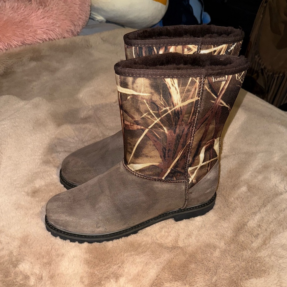 Lamo Brown and Tan Men's Boots